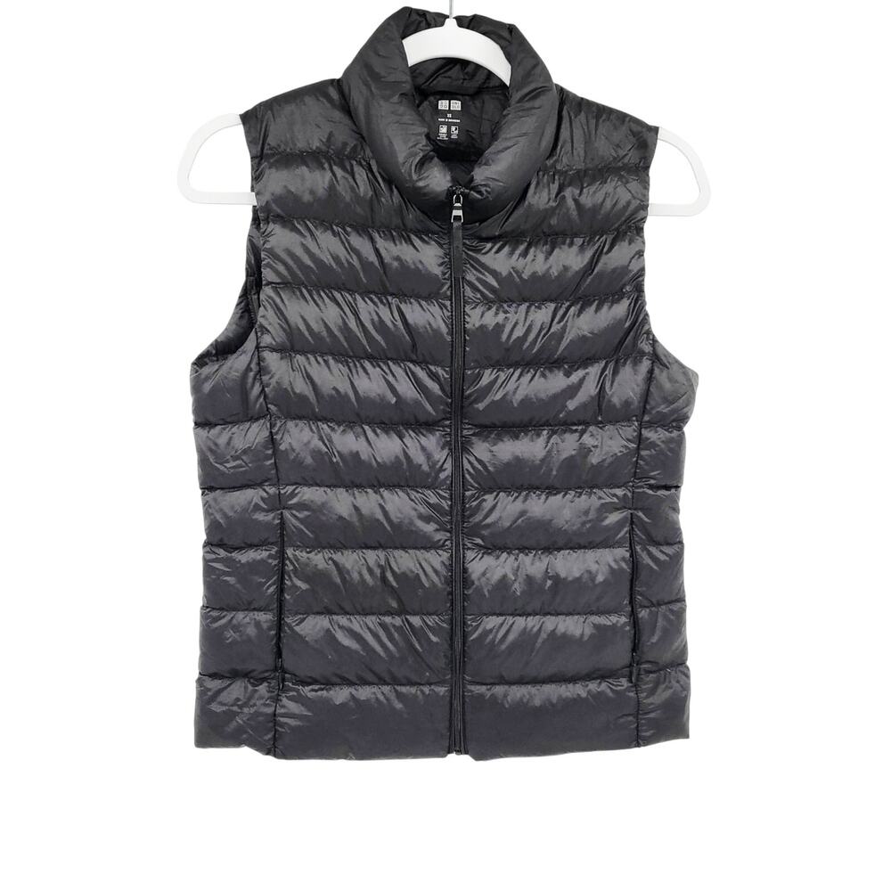 Uniqlo Ultra Light Down Vest Women's Size XS Black Quilted Packable Lightweight